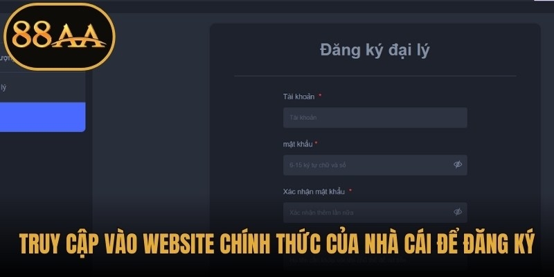 Truy cập vào địa chỉ website chính thức của nhà cái để đăng ký